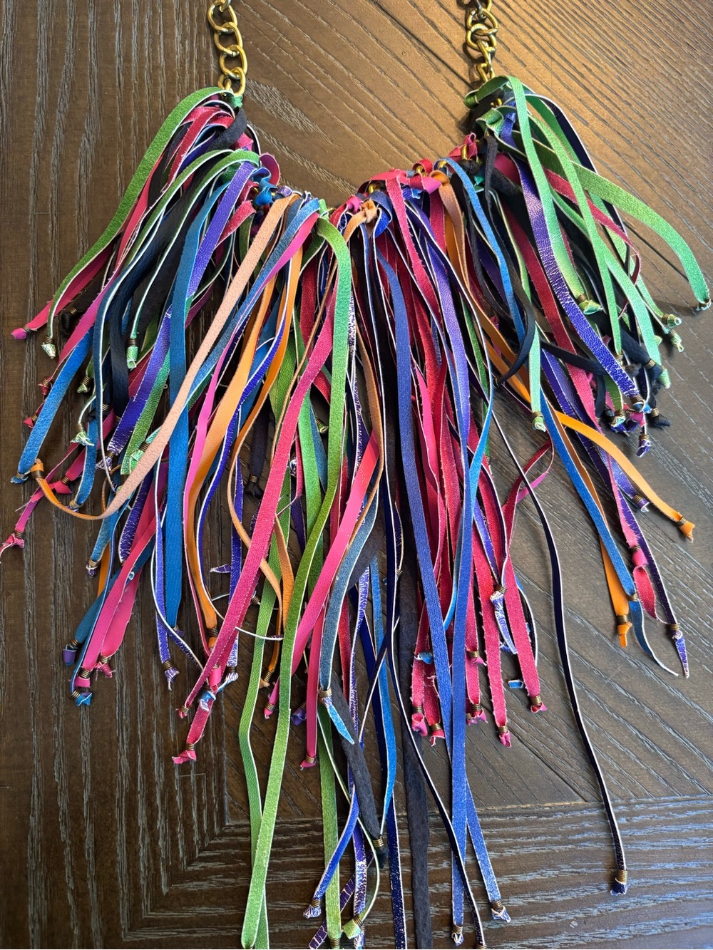 Multicolor Fringe Necklace - Vibrant Tassel Accessory